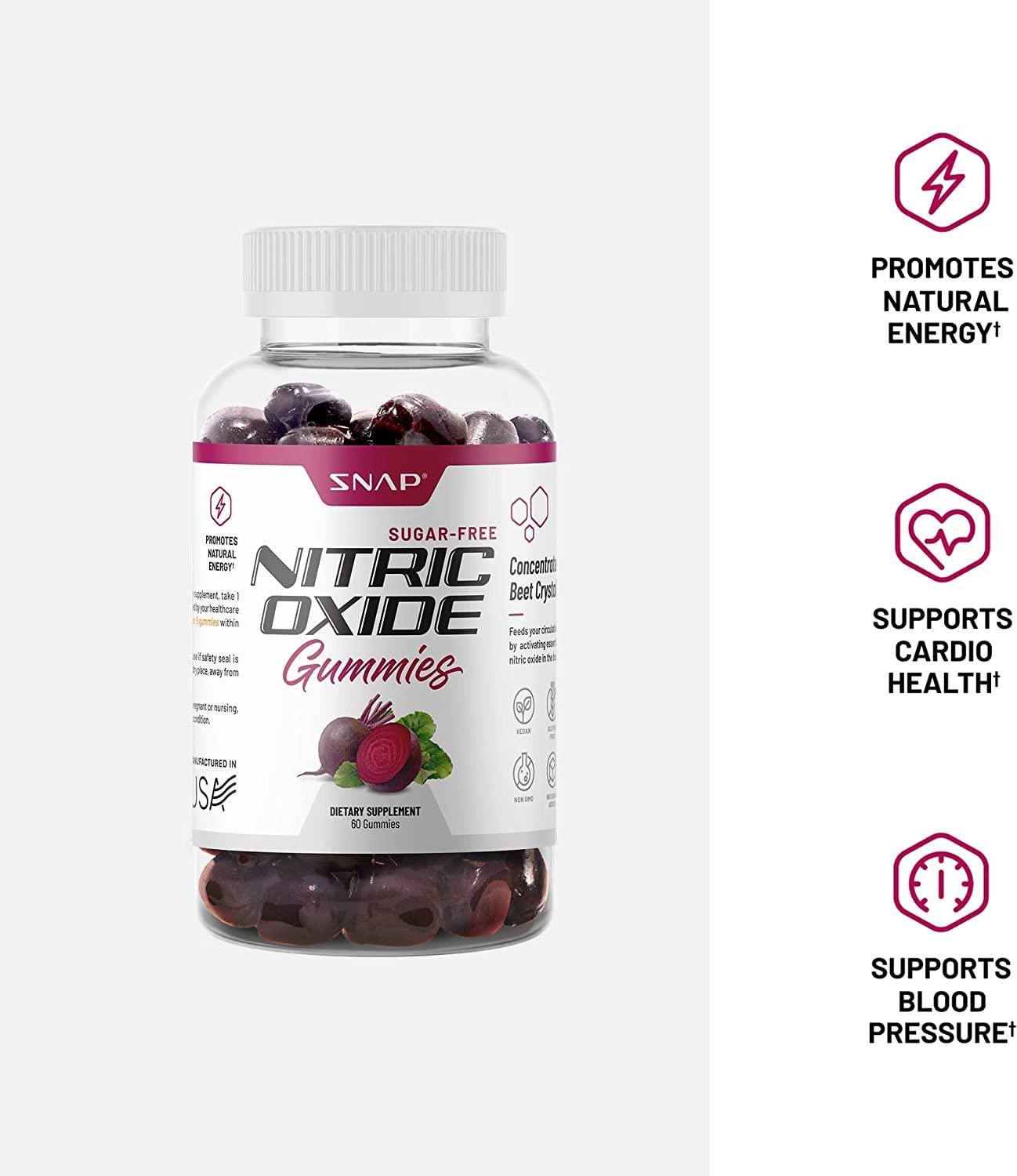 Sugar Free Nitric Oxide Beet Root Gummies Heart Health, Energy Boost