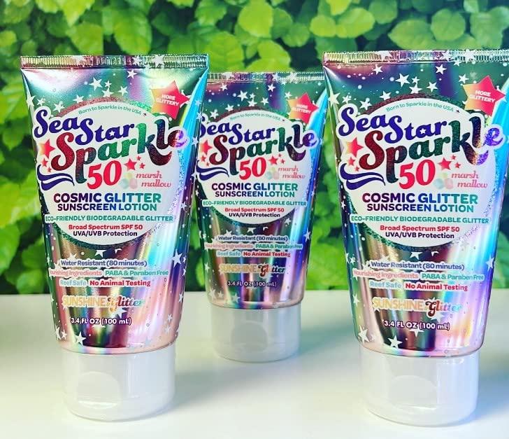Sunshine & Glitter Sea Star Sparkle Biodegradable GLITTER SUNSCREEN