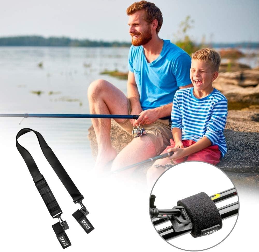 DONQL Fishing Rod Holder Belt, Durable Fishing Rod Carry Straps