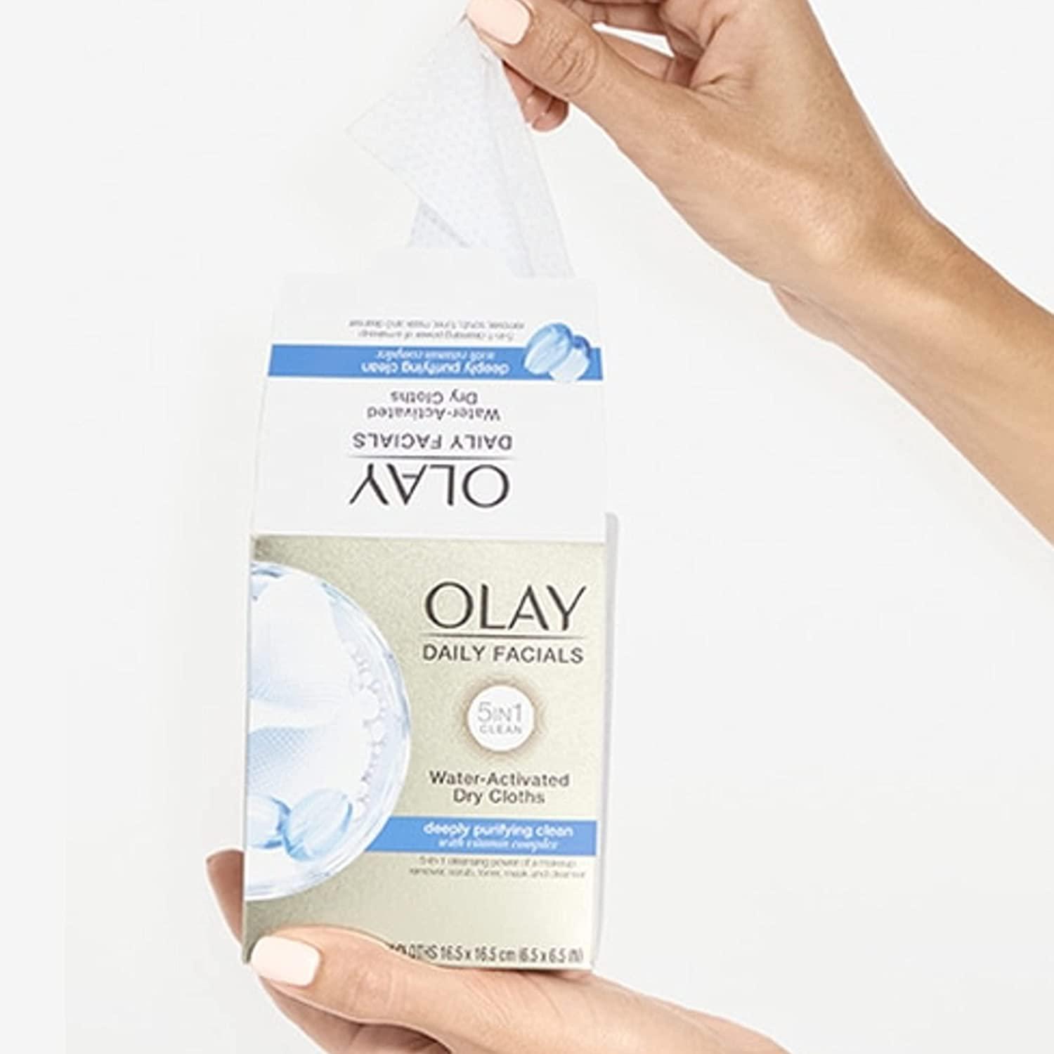 Olay Daily Deeply Clean 5in1 Water Activated Cleansing Face Cloths 33ct (Pack of 2) 33 Count