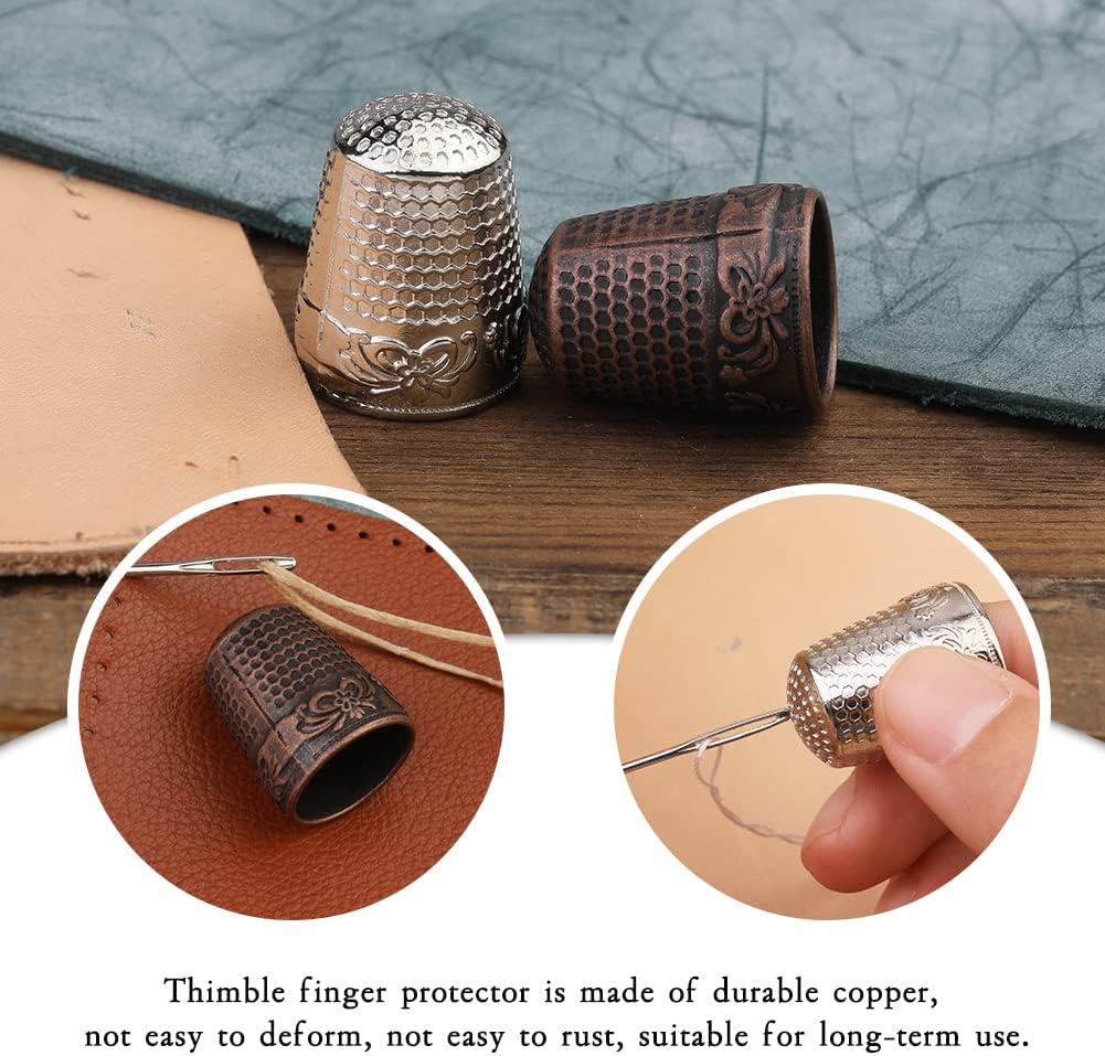 Leather Thimble Hand Sewing Thimble Finger Protector For Knitting