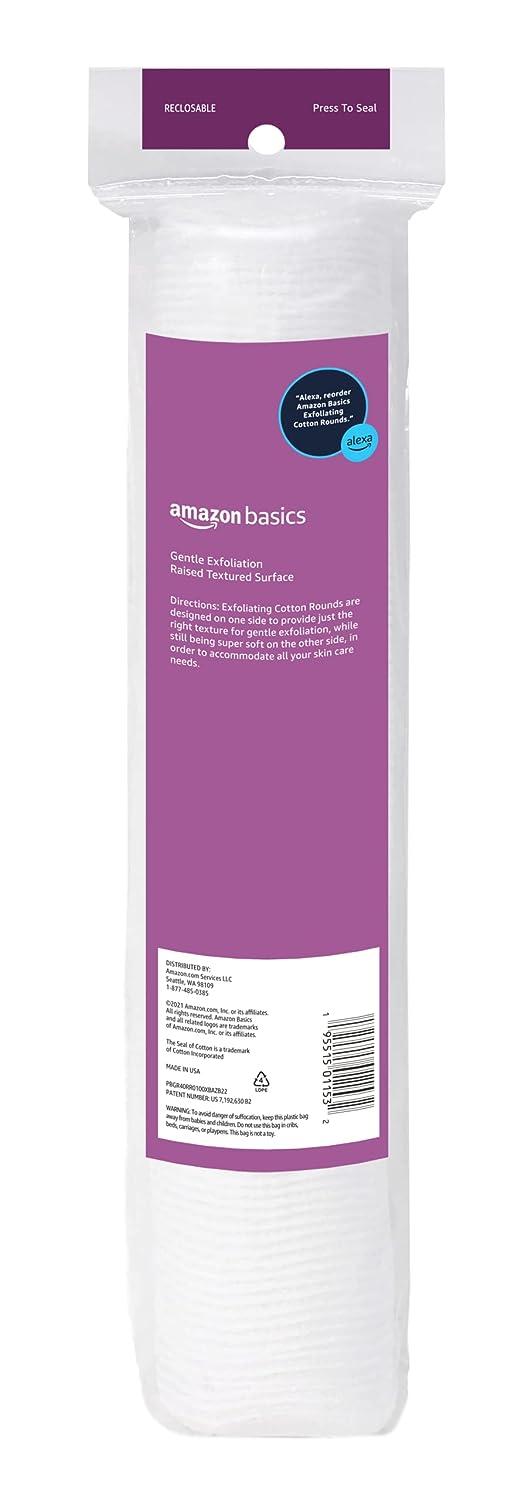 Amazon Basics Exfoliating Cotton Rounds 100 Count 100 Count (Pack of 1)