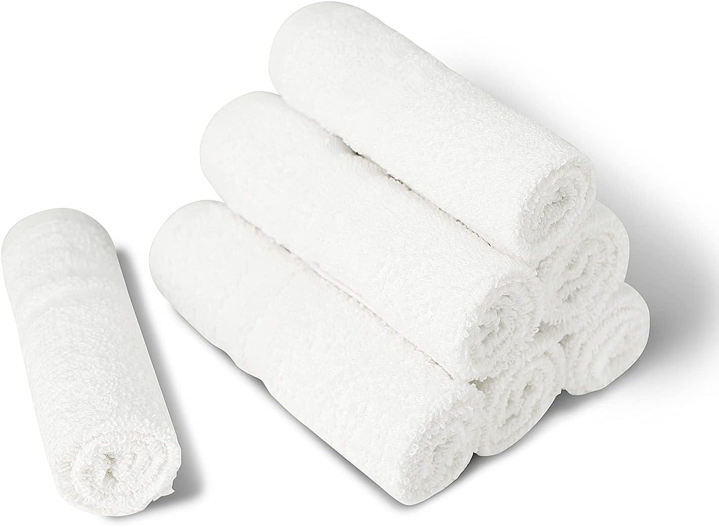 12X12 Wholesale Premium White Wash Cloth - Towel Super Center