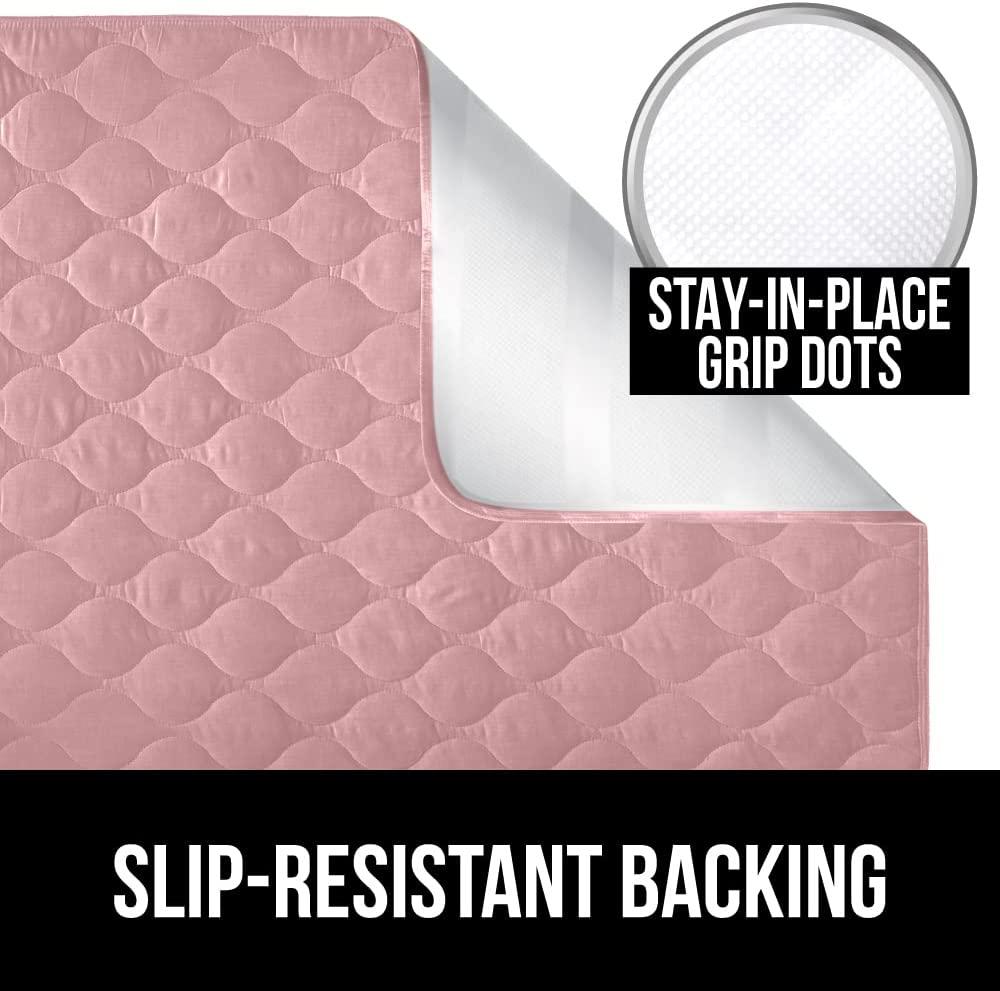 Gorilla Grip Slip Resistant Leak Proof Mattress Pad Protector, 52x34, Absorbs 8 Cups