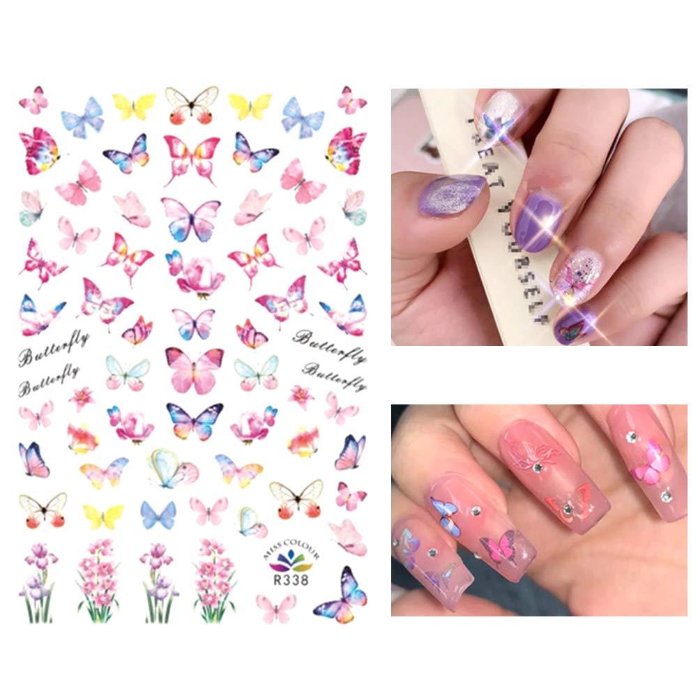 3D Butterfly Nail Art Decals Sticker Nails Supply Flower Butterfly Nail