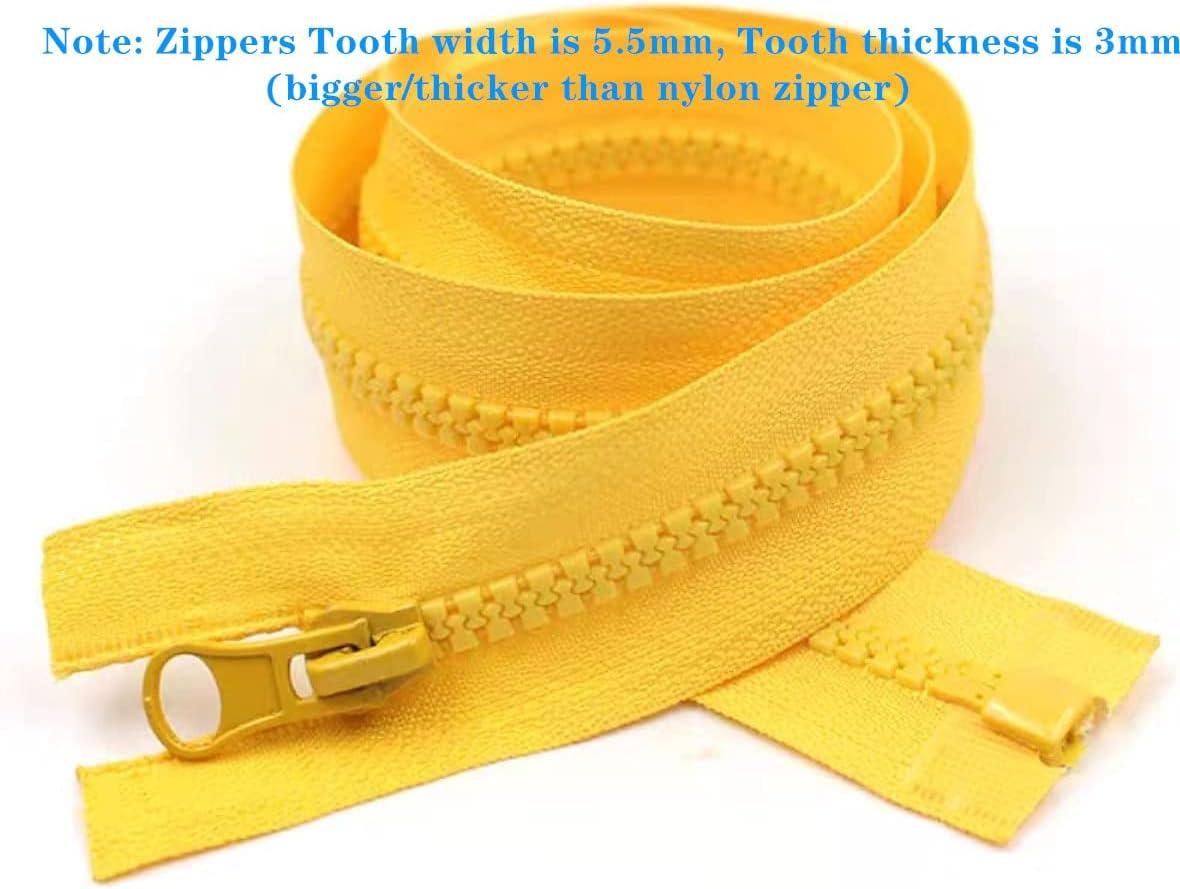  20PCS #5 Resin Zippers Separating Jacket Zippers 20 Colors  Mixed Non-Separating Close-end Zippers Molded Plastic Zippers Bulk for  Sewing Clothes Purse Bags Garment Home DIY Projects