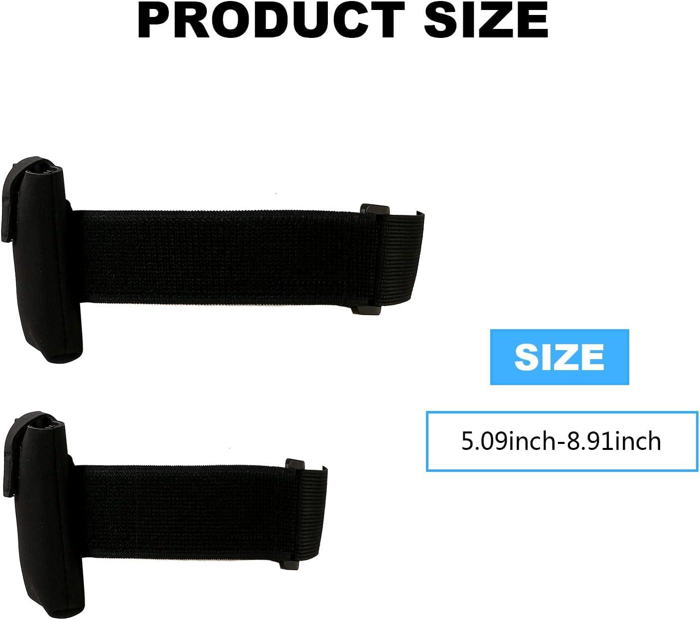 Adjustable Insulin Pump Holder for Adults & Kids Black Leg Strap for