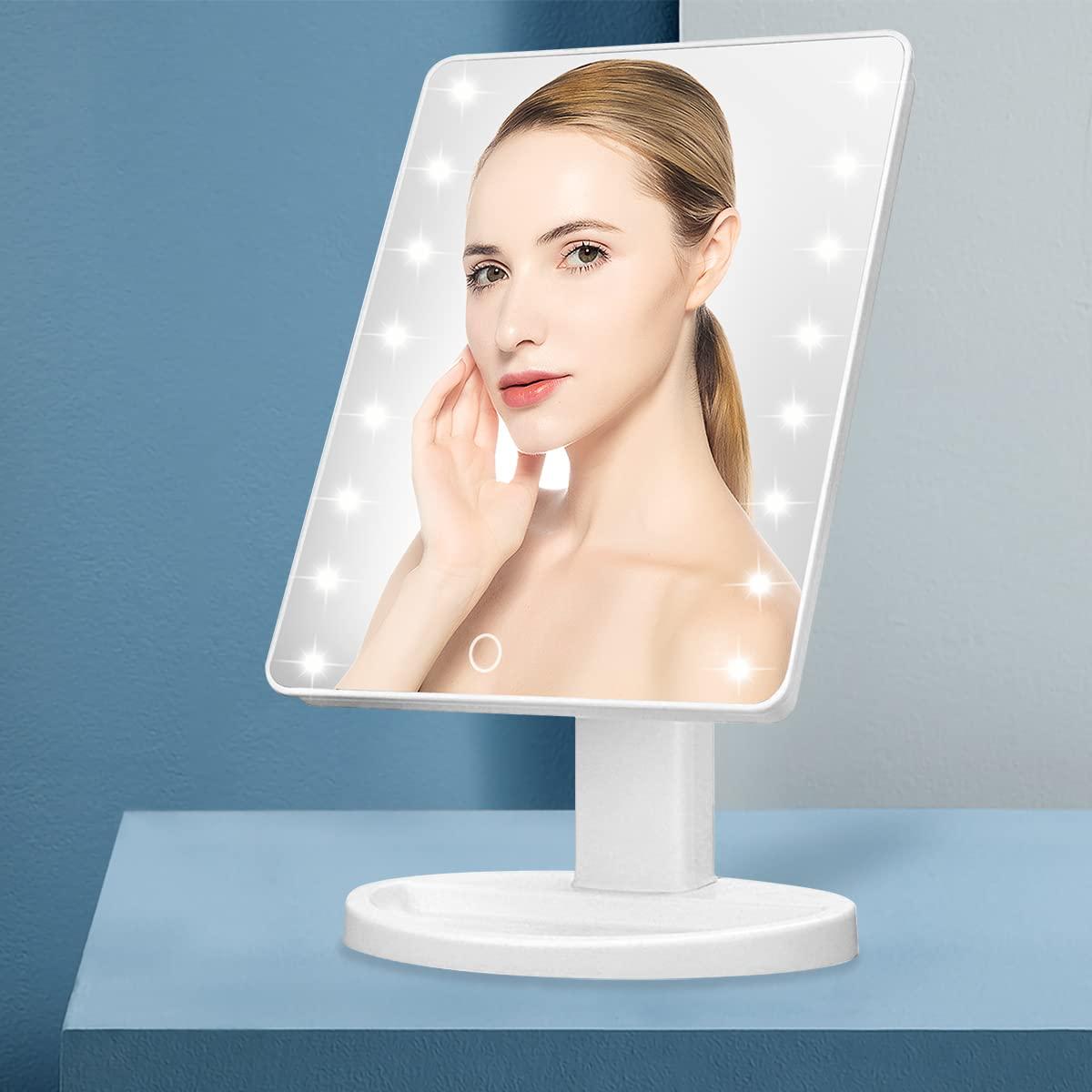 Lighted Vanity Makeup Mirror with 16 Led Lights 180 Degree Free