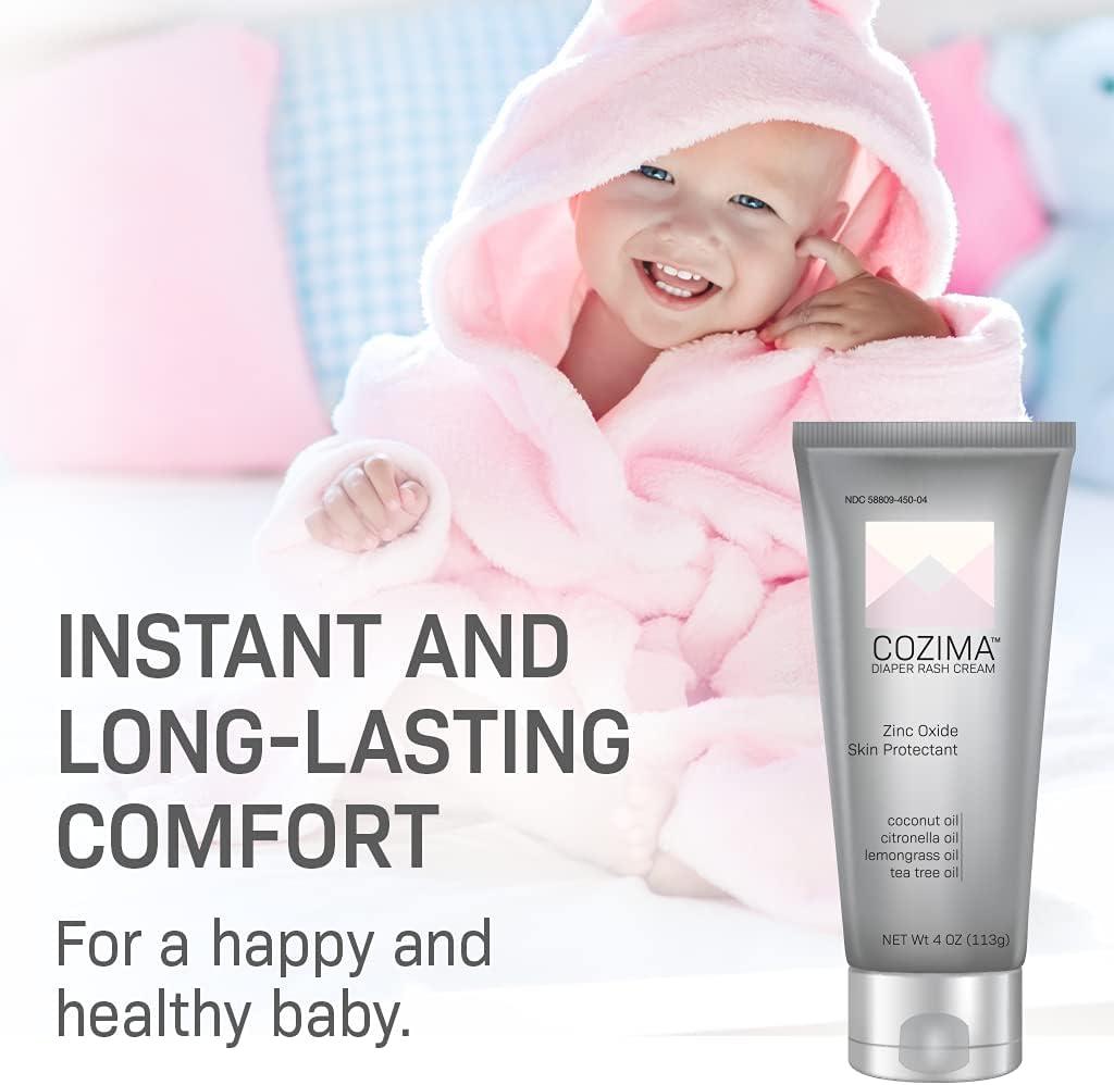 COZIMA Baby Diaper Rash Cream Zinc Oxide 24 Coconut Oil Plus Other