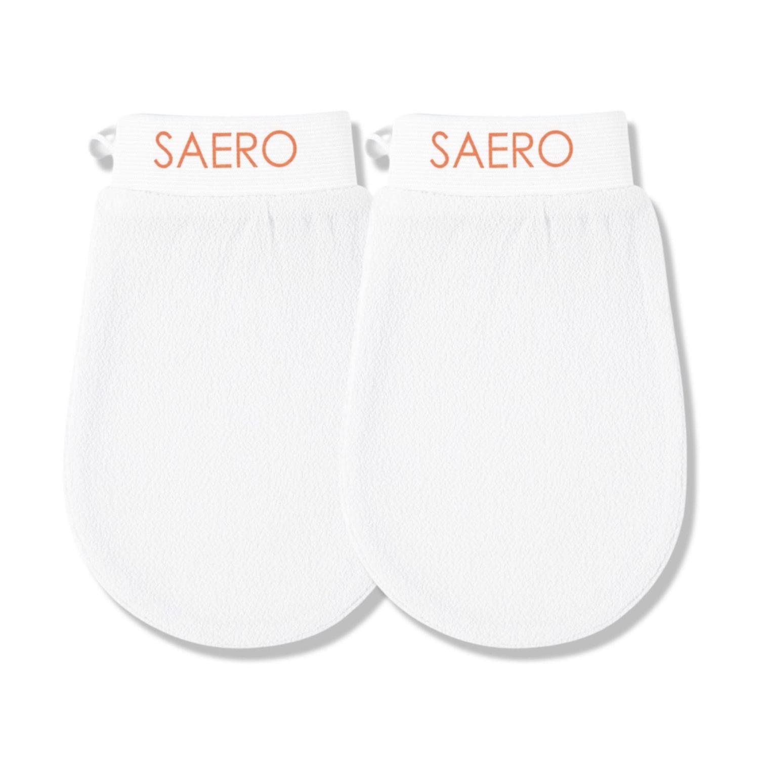 SAERO Korean Deep Exfoliating Mitt (2 Piece) Natural PlantBased Spa