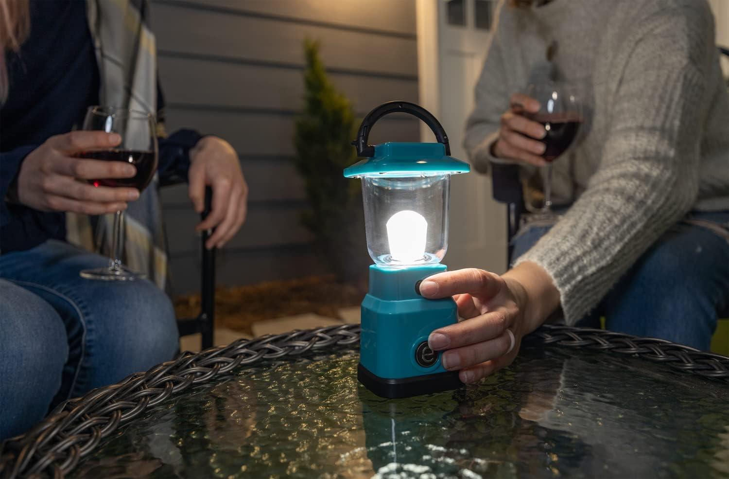Enbrighten LED Mini Camping Lantern, Battery Powered, 200 Lumens, 40 Hour  Runtime, 3 Modes, Night Light for Kids, Ideal for Hiking, Outdoors,  Emergency, Snow, Hurricane and Storm Teal