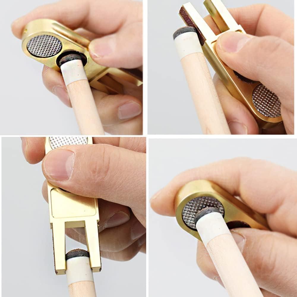 mwellewm Billiards Pool Cue Tip Shaper Tool Pool Cue Tip Scuffer