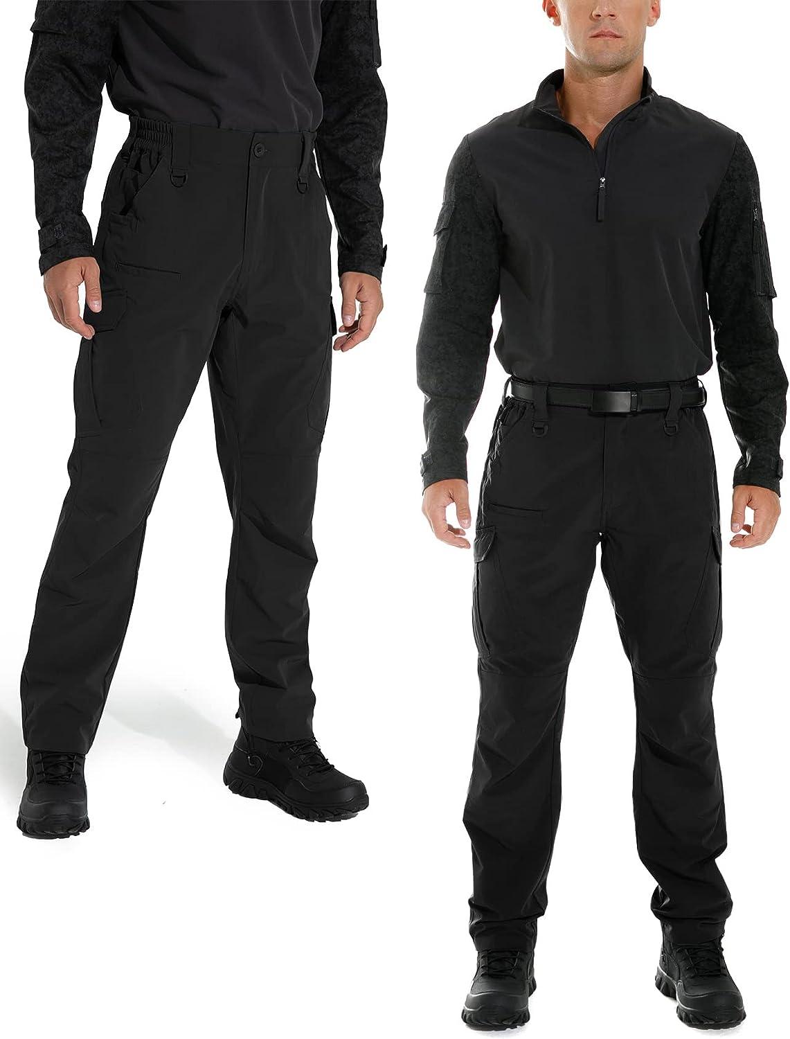 KFUBUO Men's Lightweight Ripstop Tactical Cargo Pants, Water Resistant