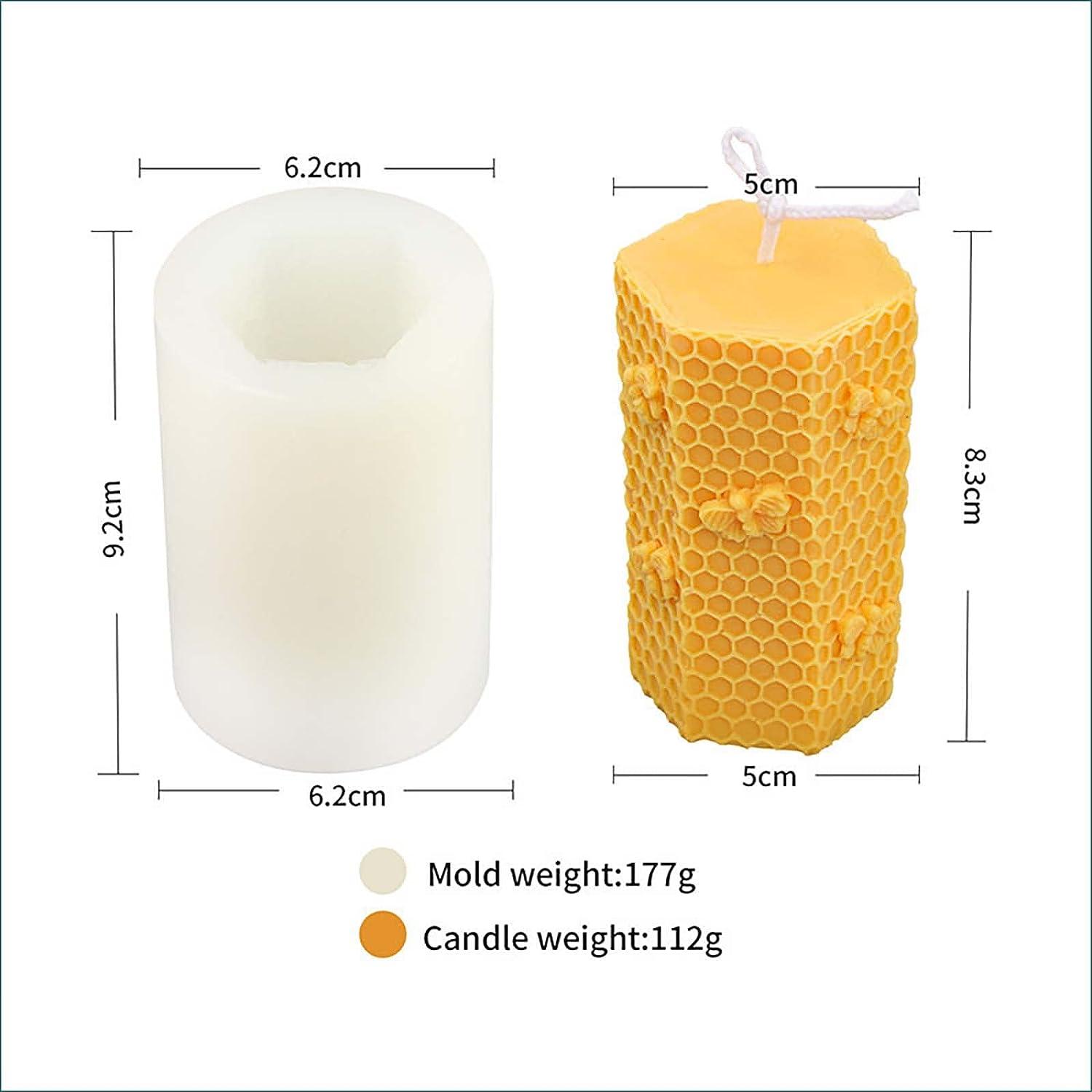 Candle Molds for Candle Making, 3D Silicone Bee Wax Candles