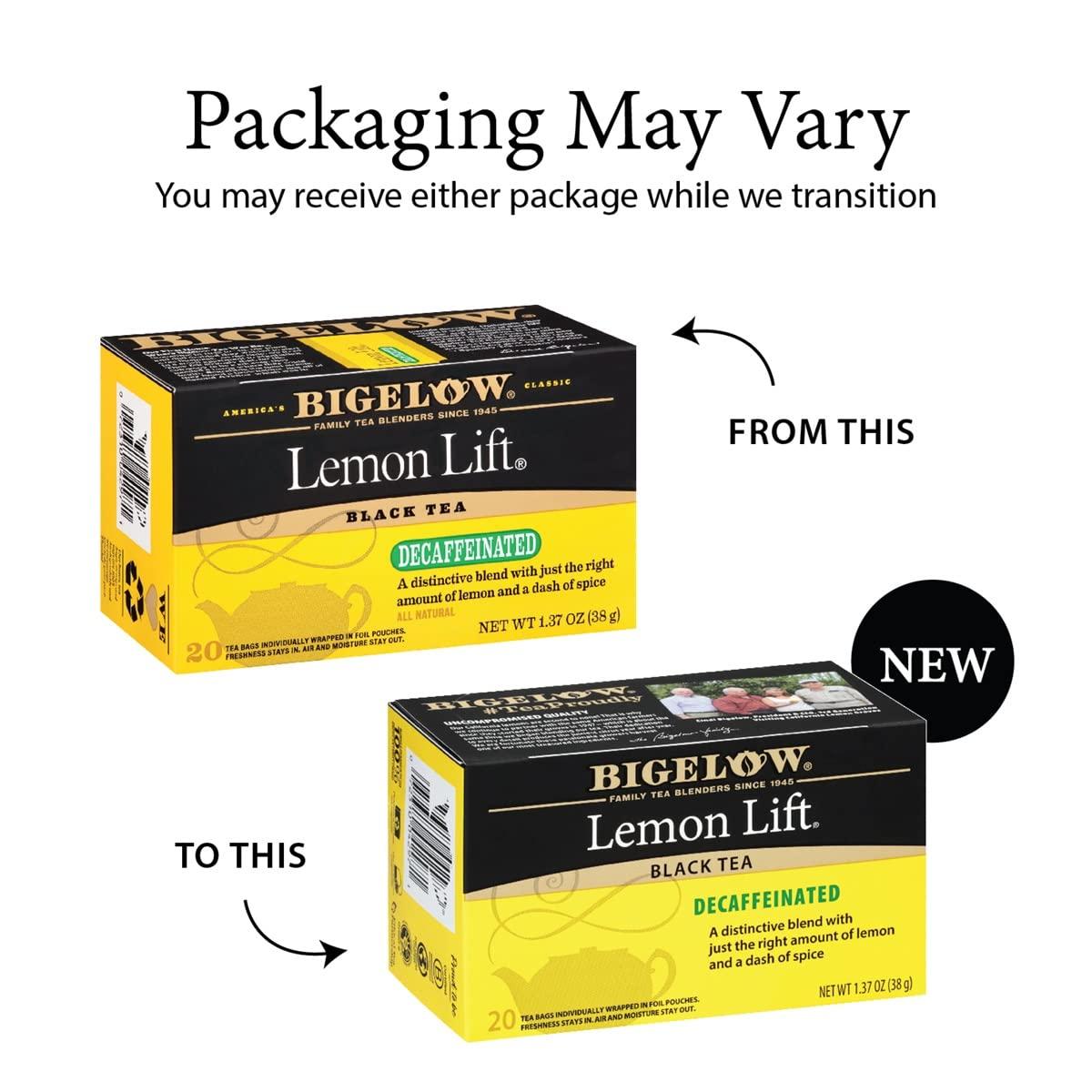 Bigelow Decaffeinated Lemon Lift Black Tea, 20 Count (Pack of 6), 120