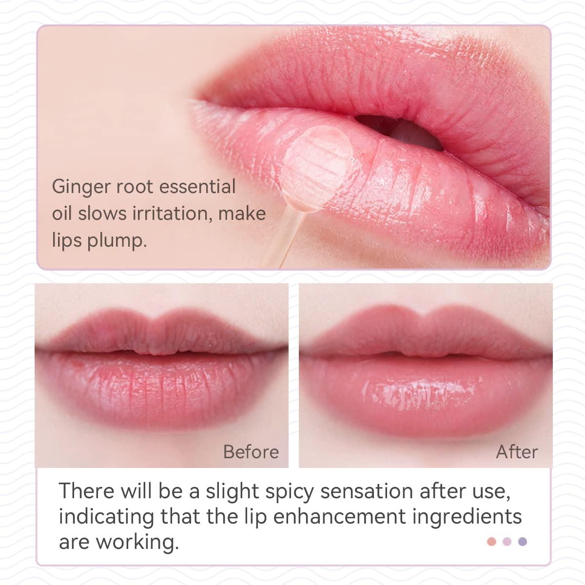 Ginger Lip Mask Magical Lip Plumper, Lip Plumping Balm with Beeswax and