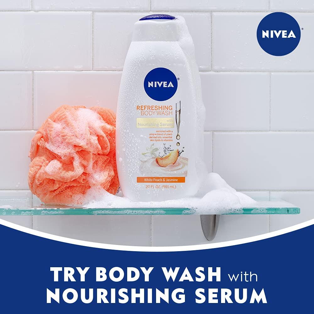 Nivea Refreshing Body Wash White Peach & Jasmine 20 fl oz (591 ml)