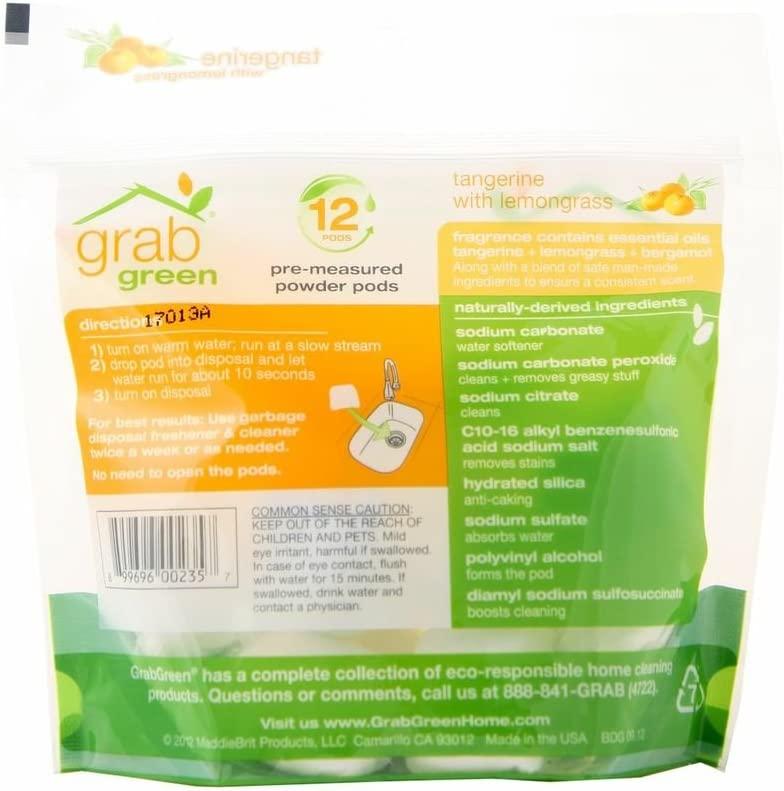 Grab Green Natural Garbage Disposal Cleaner Deodorizer & Freshener Pods