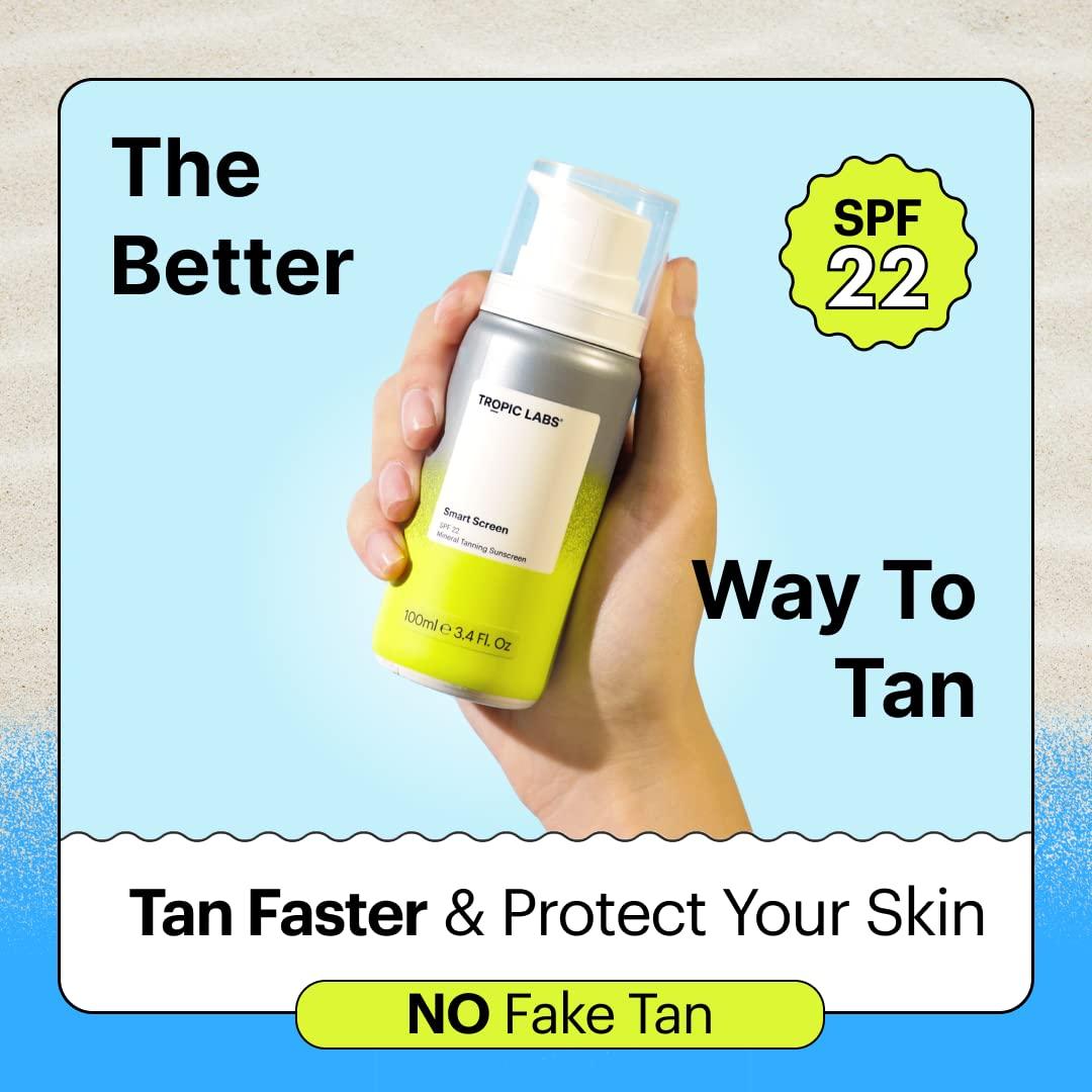 TROPIC LABS Smart Screen Mineral Tanning Sunscreen SPF 22 Natural
