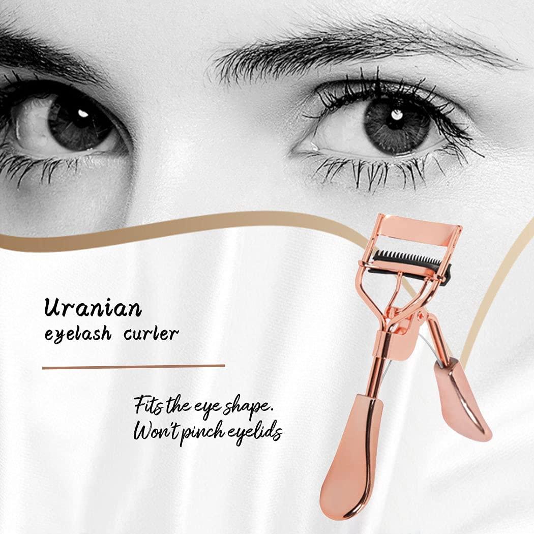 Uranian Beauty Eyelash Curler Comb Eyelash Curlers with 2 Silicone
