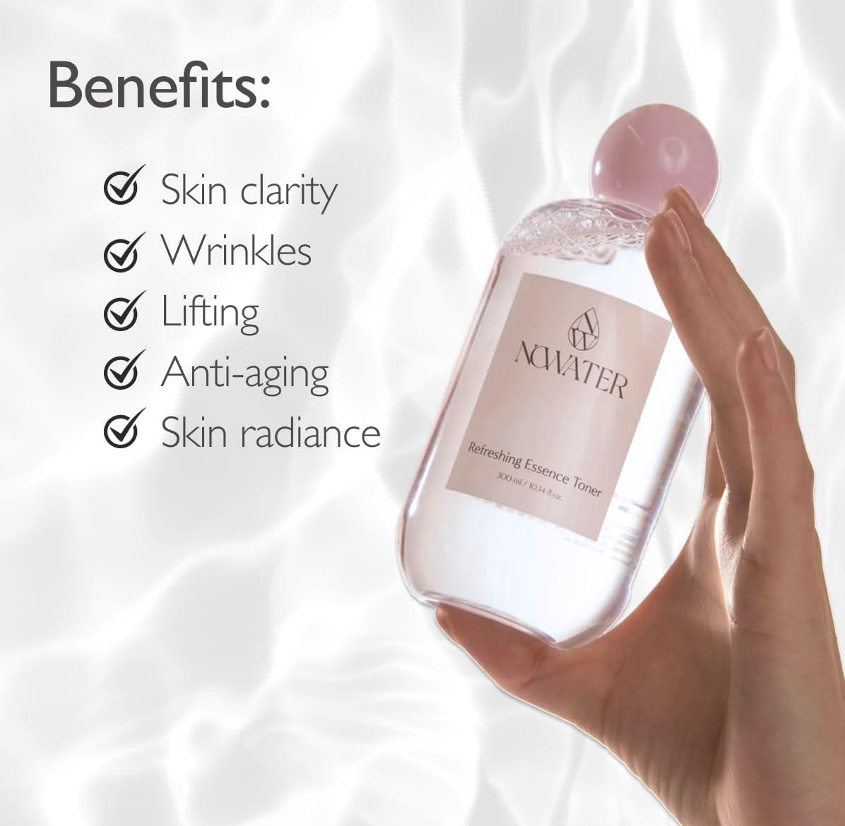 NOWATER Refreshing Essence Toner | Hydrating Facial Toner for Glass Skin |  Hydrolyzed Collagen Niacinamide Glutathione | Korean Skincare (10.14 fl.  oz) - Shop Internationally | Buy Now with Express International Delivery |  GoSupps.com