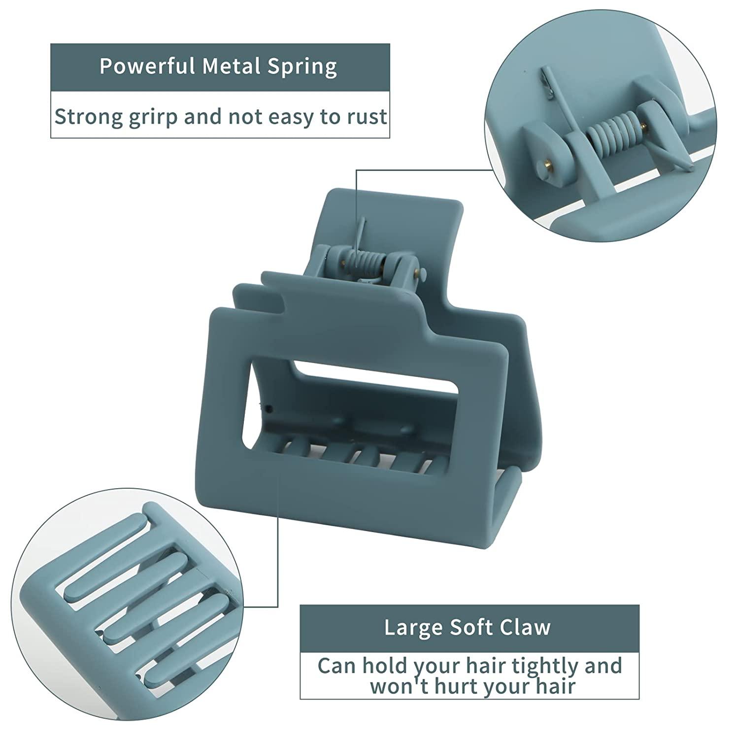 6 Pack Square Claw Clips, Hair Claw Clips for Women Girls, 2.2 Inch