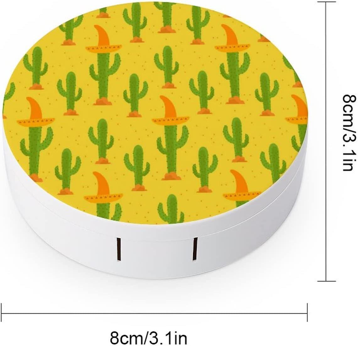 Shop Cute Cactus Pattern Contact Lens Case with Mirror - Portable Mexican  Hat Design | International Shipping Available | Buy Now with Express  International Delivery | GoSupps.com