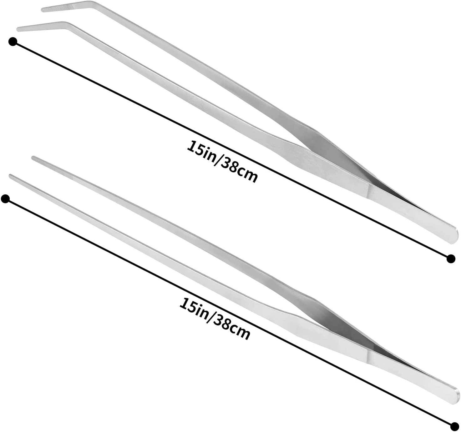 Vaincre 2PCS 15Inch Curved Stainless Steel Aquascaping Tools