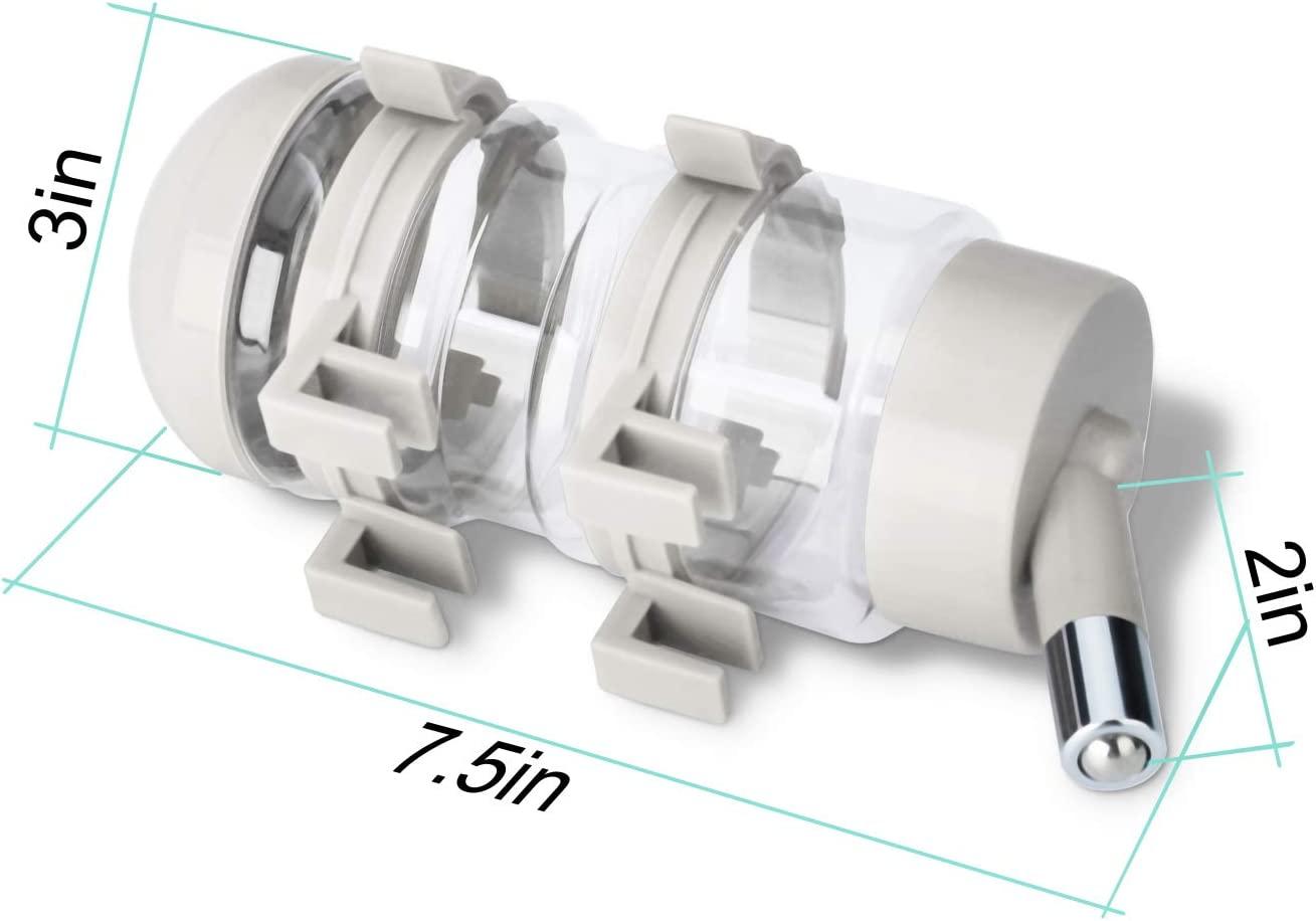 No Drip Dog Kennel Water Bottle Dispenser for Crate, 400ml Dripless Pet