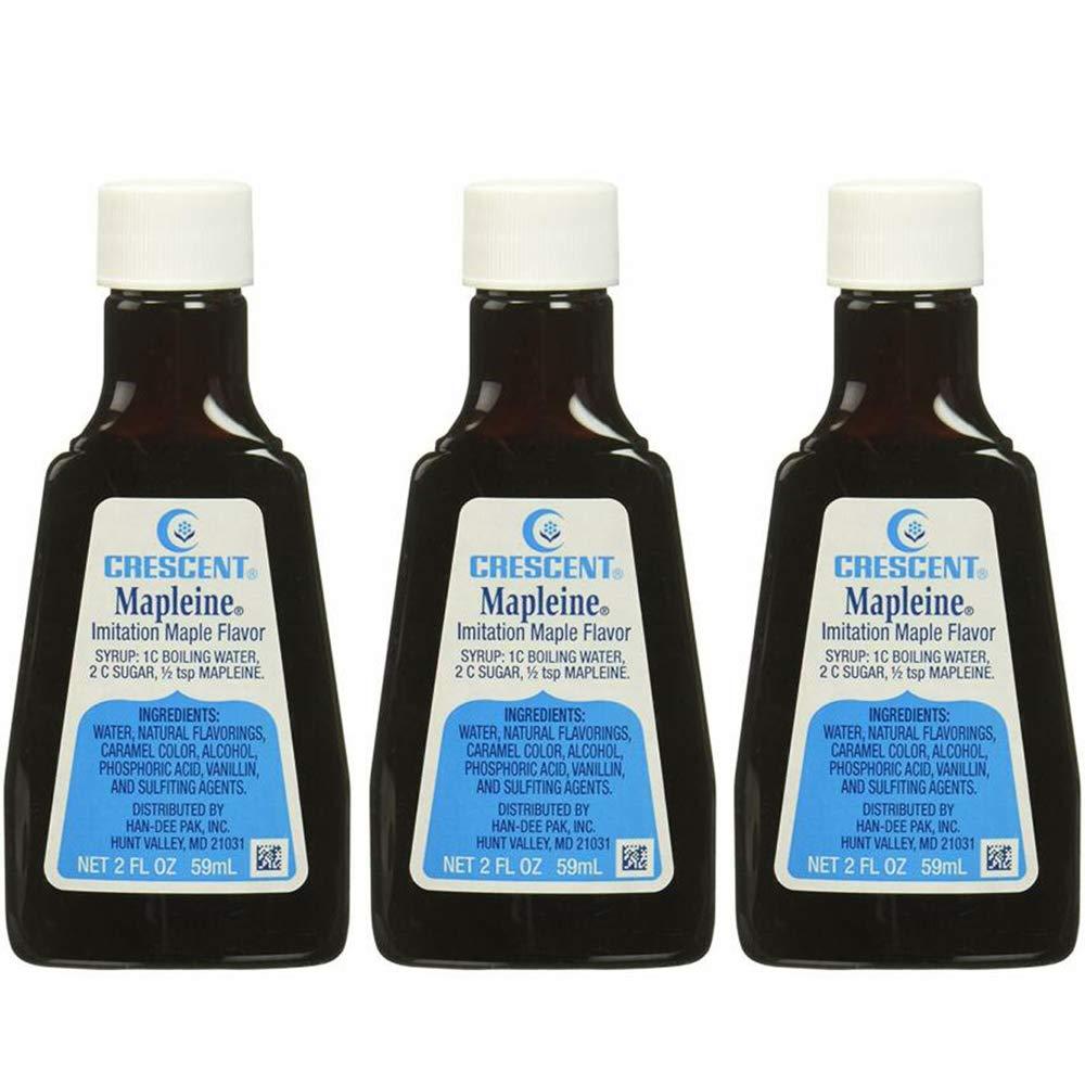 Crescent Mapleine Imitation Maple Flavoring 2oz Bottle Pack of 3