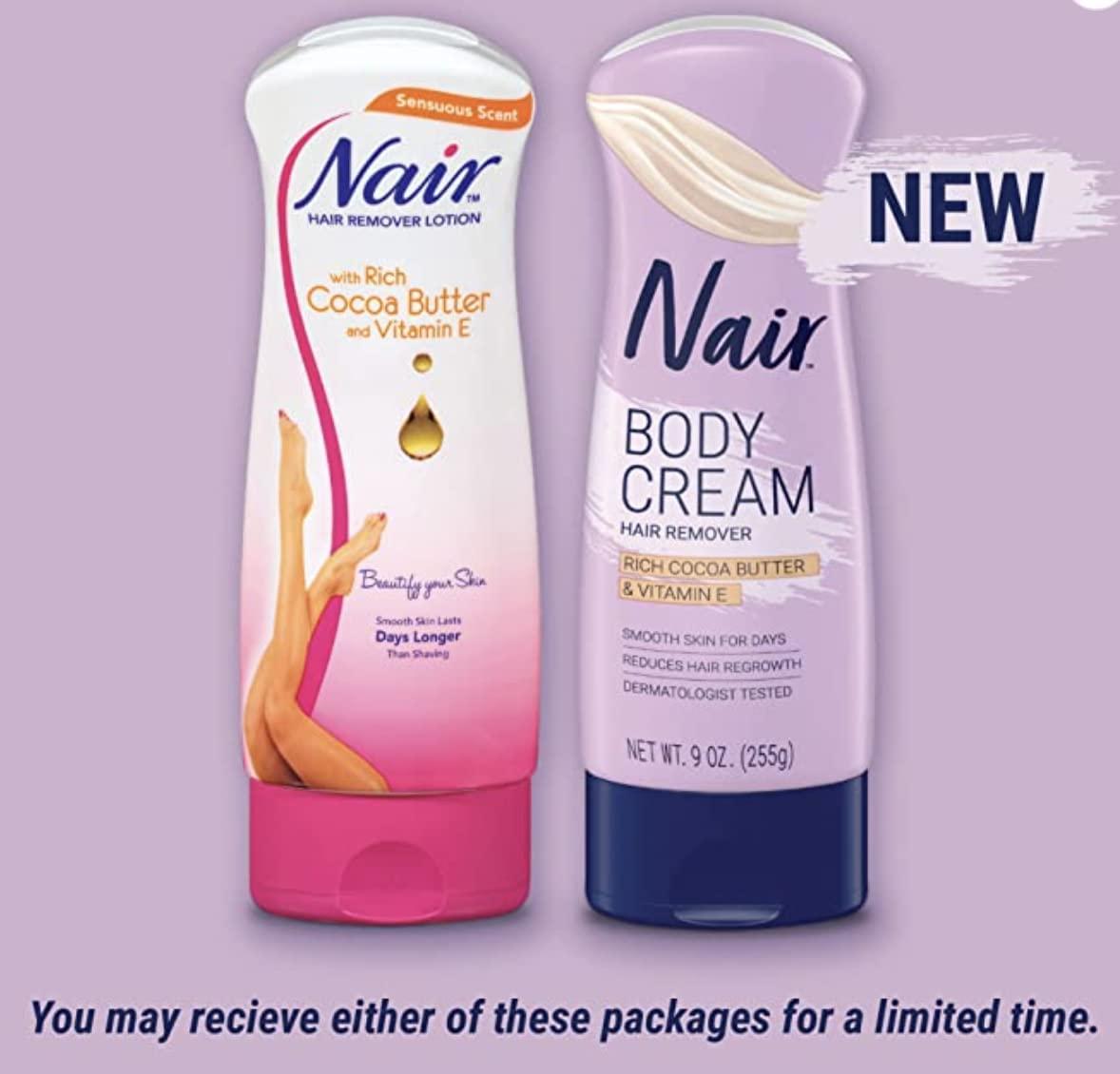 Nair Hair Remover Lotion Cocoa Butter & Vitamin E 255g Smooth and