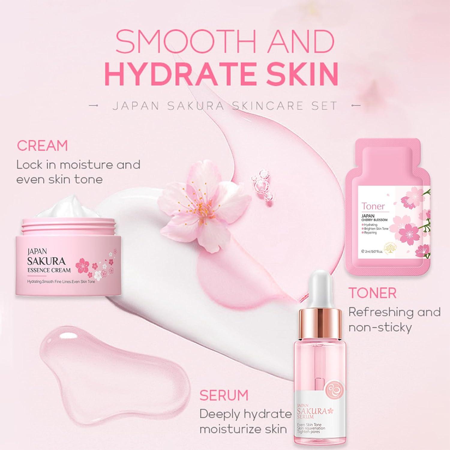 Skincare Set for Teenage Girls - Japan Sakura 24PCS
