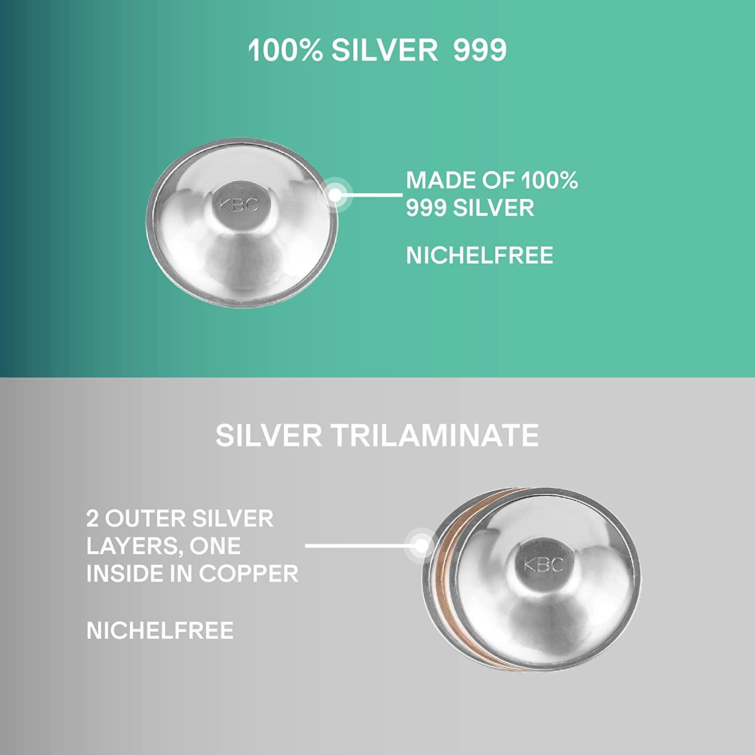 Koala Babycare The Original Silver Nursing Cups Made in Italy