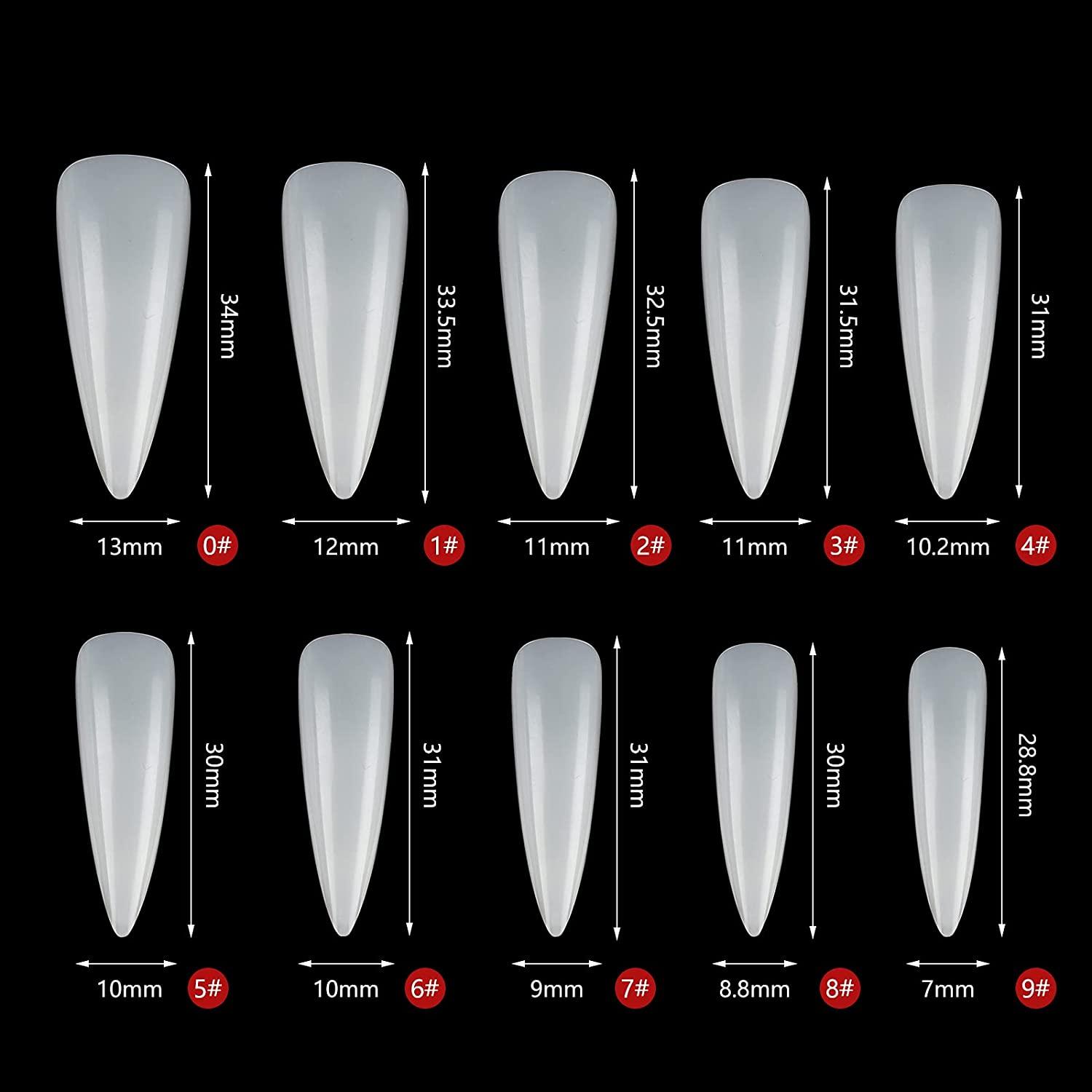 Yokilly Acrylic Nails Tips, 1000pcs Fake Tips for Acrylic Nails Set