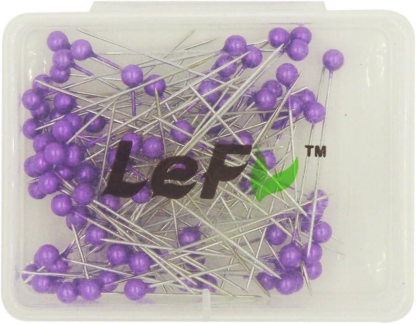 LEFV Quilting Pins Ball Head Sewing Pins,Pack of 100,Purple