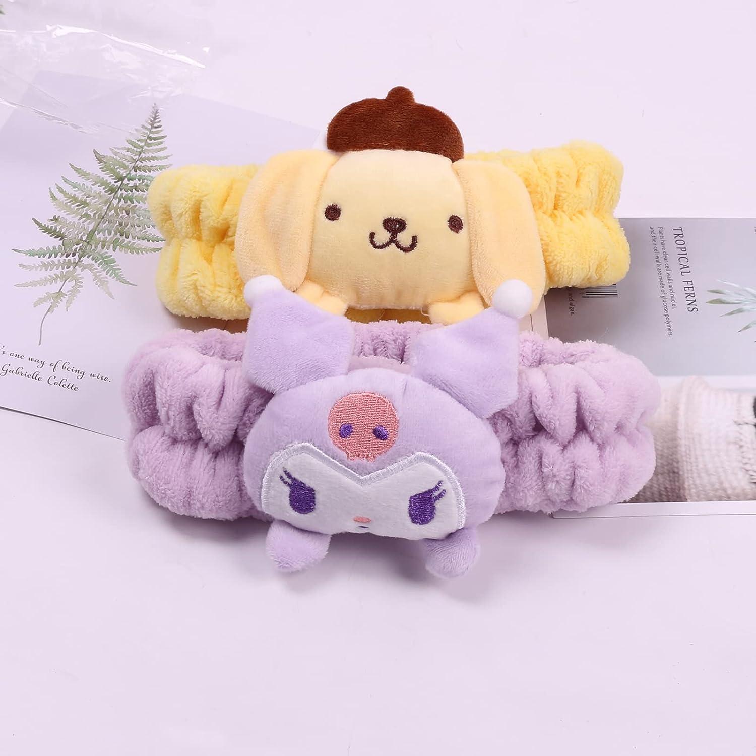 Makloee Kawaii Spa-Stirnbänder – 2 Stück, Weiches Fleece, Für Gesichtswaschen, Sport & Beauty, In Blau & Lila