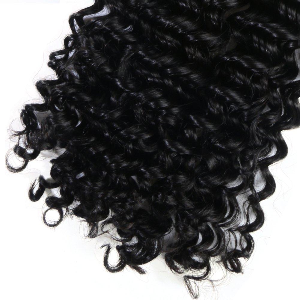 Clip in Human Hair Extensions Jerry Curly 3B 3C Real Hair Clip in  Extensions For Black Women Natural Black Color 100% Brazilian African  American Hair Extension (22 inch Jerry Curly 1B) 22
