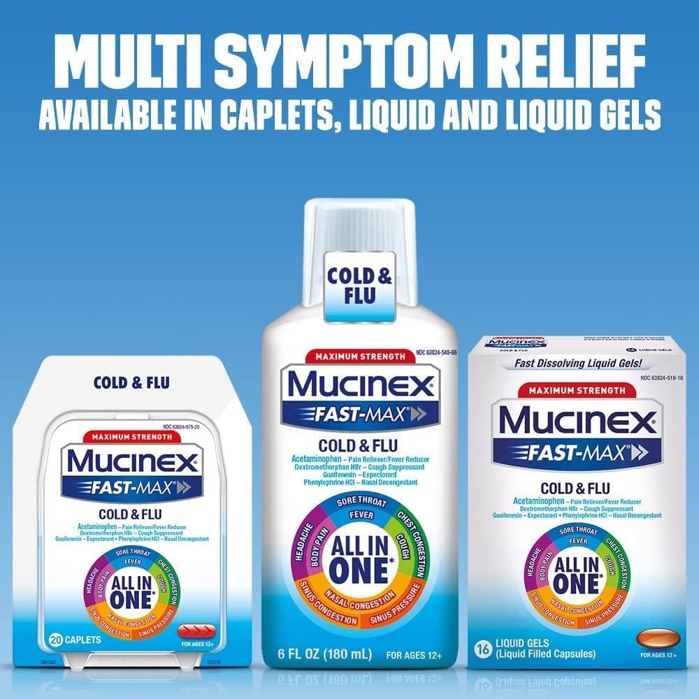 Mucinex FastMax Maximum Strength Cold & Flu All in One MultiSymptom