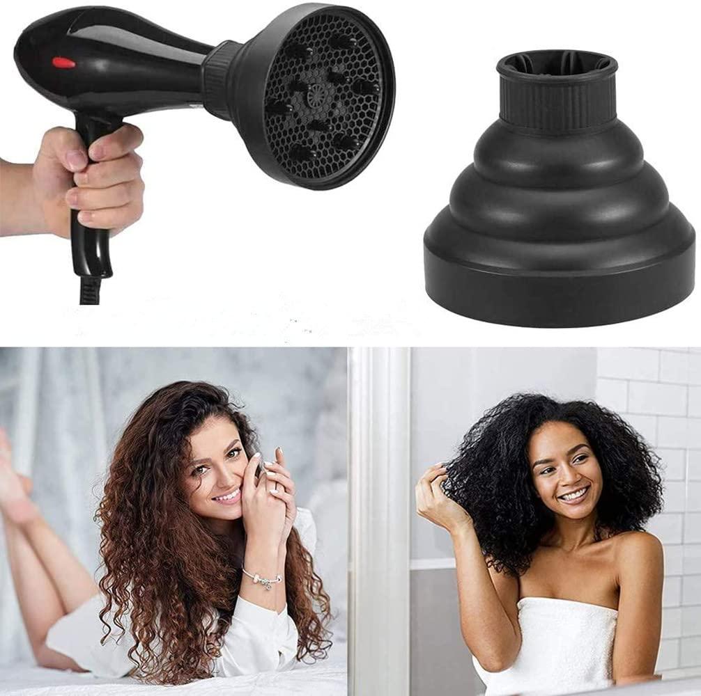 Collapsible Portable Hair Diffuser Attachment for Curly Hair