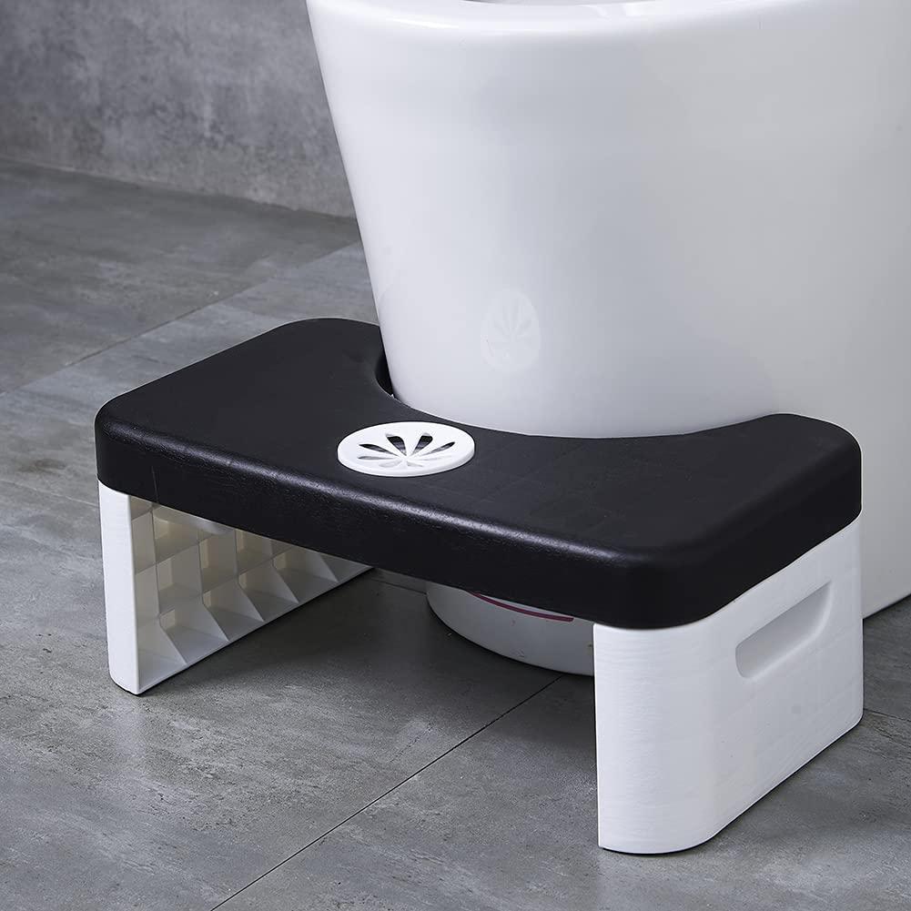 Folding Toilet Stool, Foldable Poop Stool with Fragrance Position