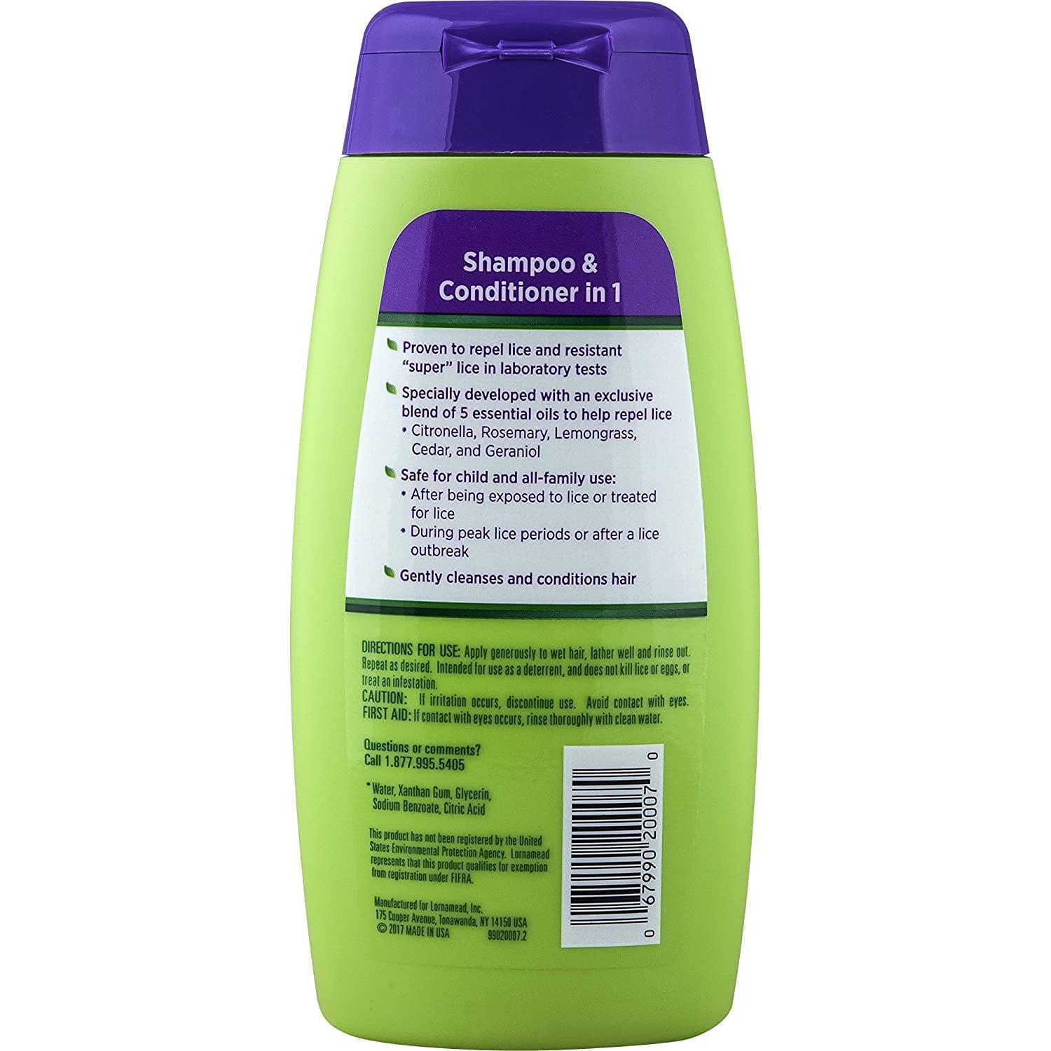 Lice Shield Shampoo & Conditioner in 1, Repels Lice and Super Lice, 10 fl oz