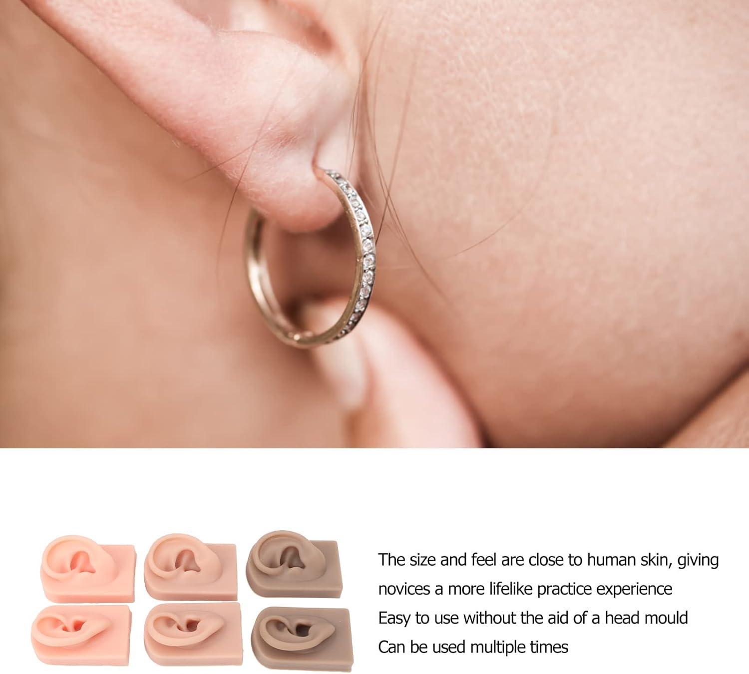 Pairs Silicone Ear Models Flexible Realistic Imitation for