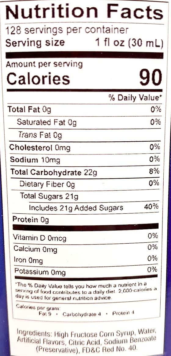 Carnival King Cotton Candy Snow Cone Syrup 128 Fl Oz 1 Pack Sweet Flavored Syrup for Snow