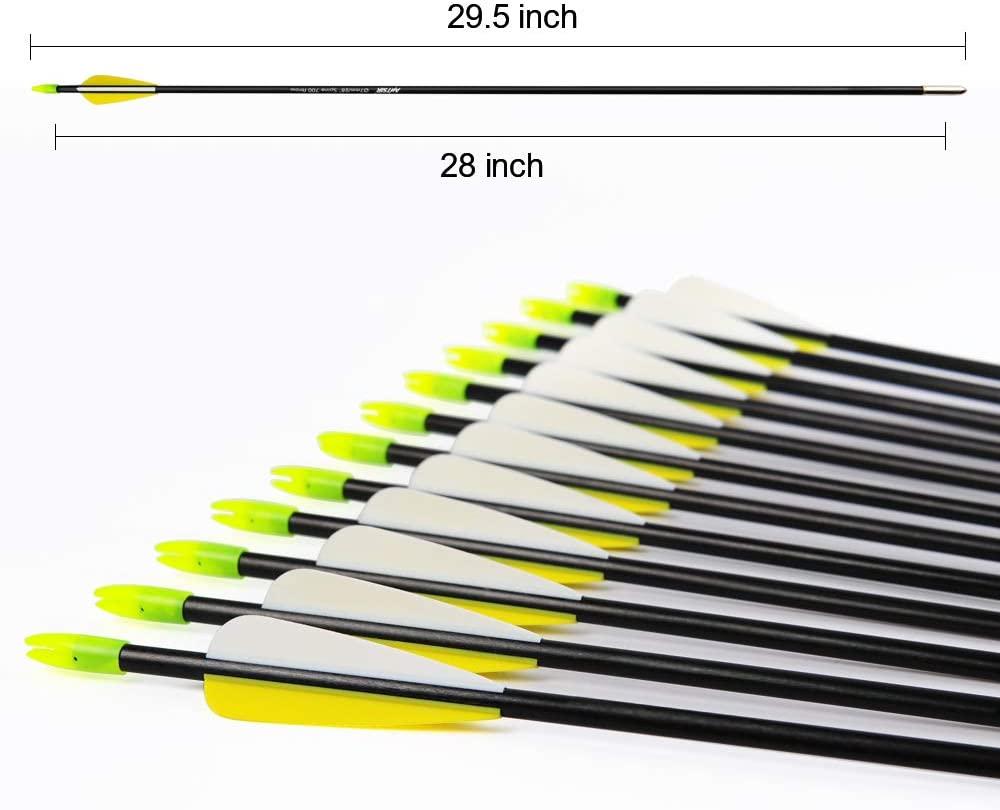 ANTSIR 28 inch Practice Arrows for Beginners Safety Shaft Blunt Tip