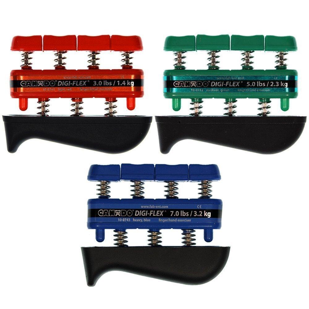 DigiFlex Hand Exercisers 3Pack Resistance Levels (3 lbs / 5 lbs / 7