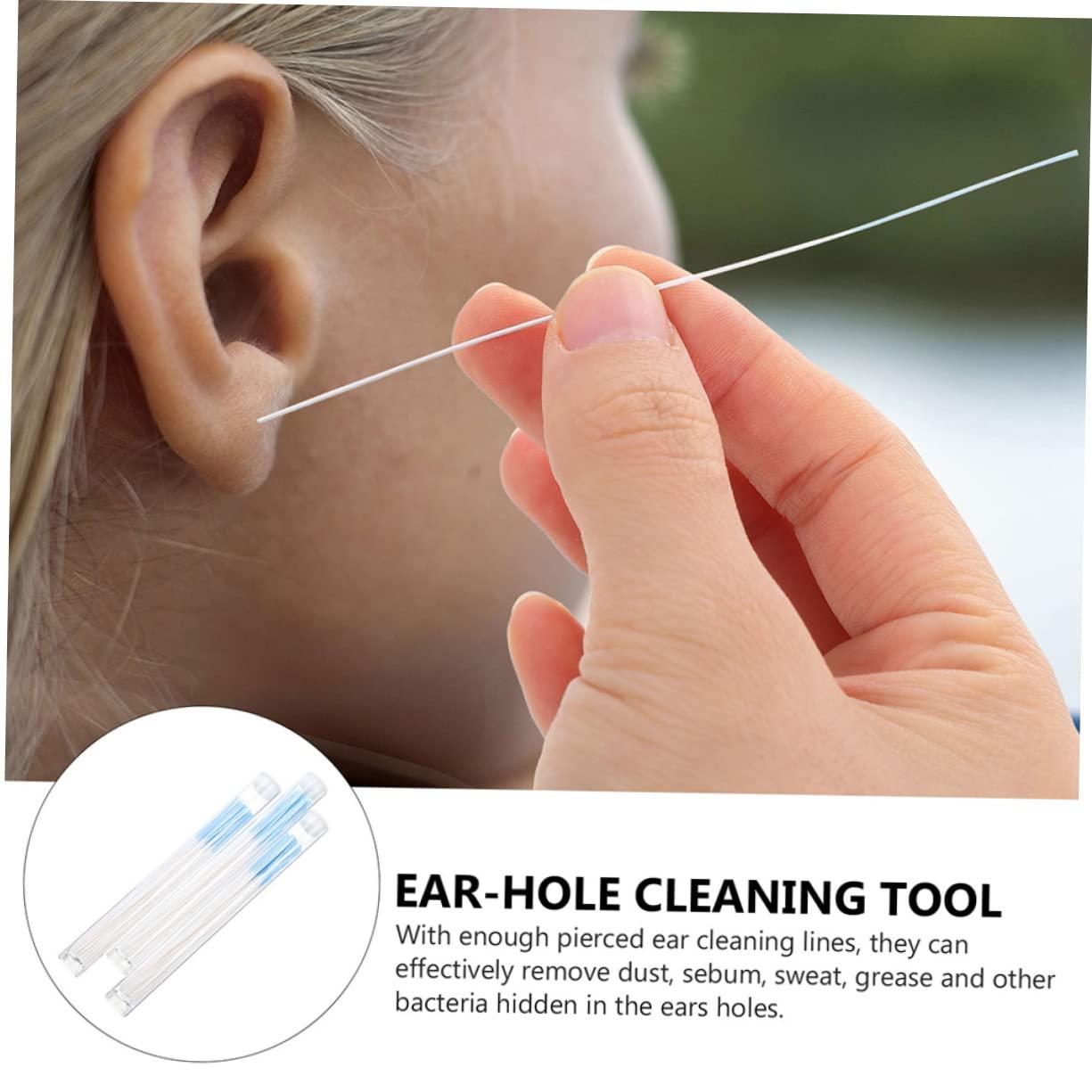 GLEAVI 16 Boxes Ear Piercing Cleaning Line Ear Cleaners Cleaning  Accessories Ear Hole Cleaning Convenient Ear Floss Home Supply Portable  Blue Thin Cotton Thread Earrings Cleaning Supply