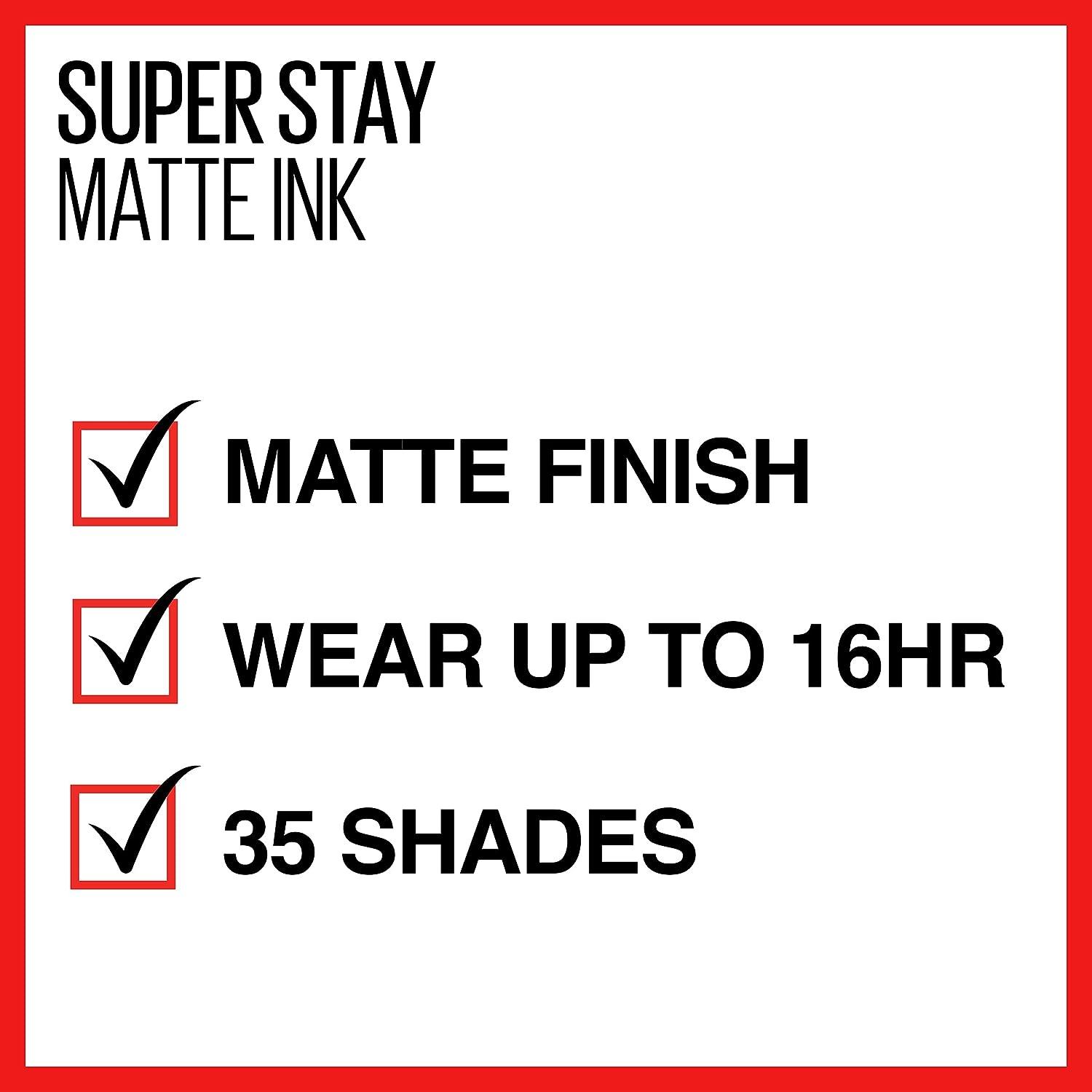 Maybelline New York SuperStay of Lipstick Individualist Edition (Pack 1) 320 Fl Ink Spiced Ounce INDIVIDUALIST 0.17 Matte Oz Liquid 0.17