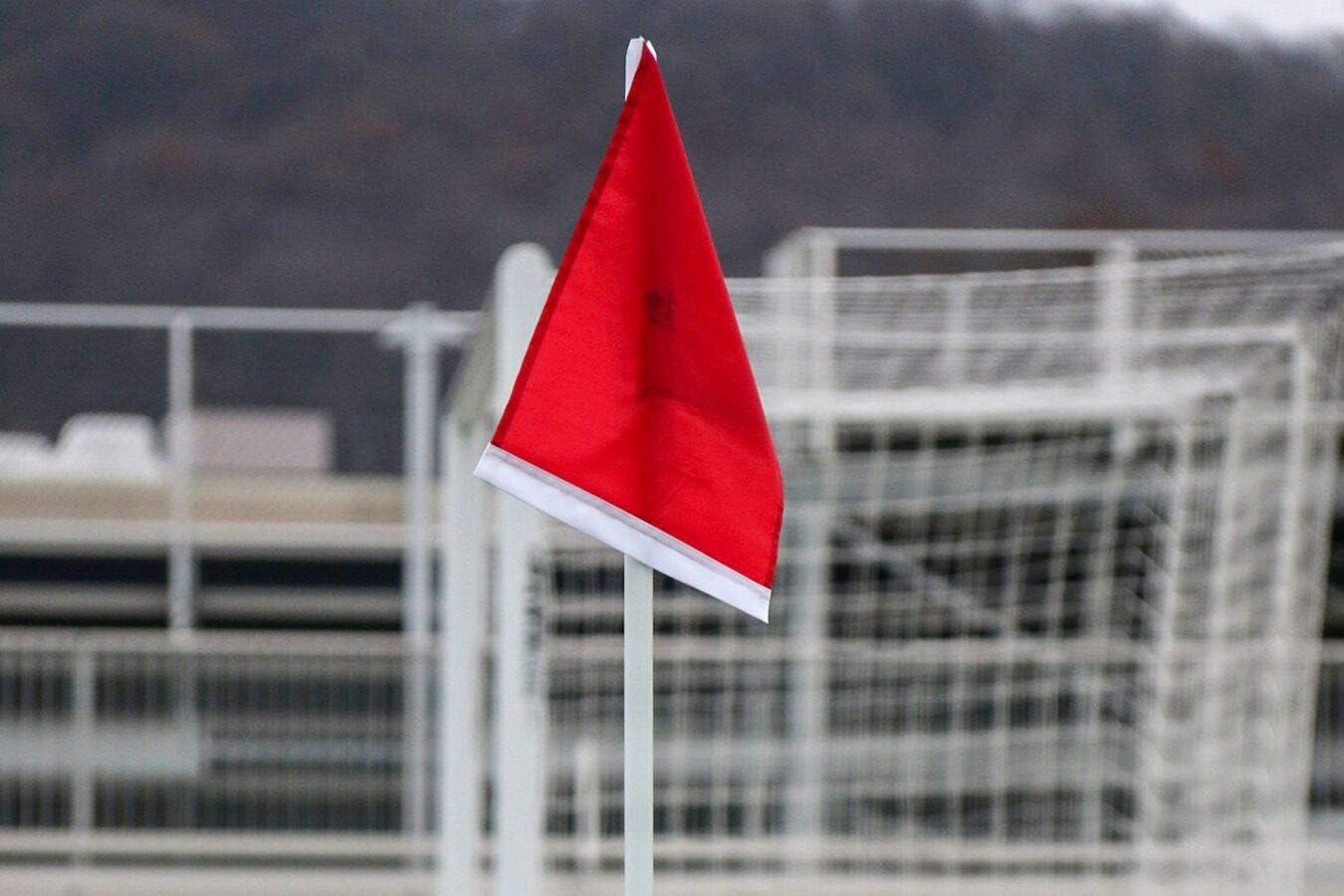 Kwik Goal Premier Corner Red Flags and Black Bases (4 flags & 4 bases)