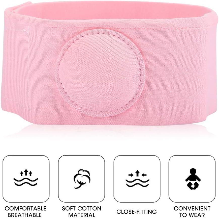 Baby Belly Button Band 2pcs Pink Umbilical Hernia Belt for Children