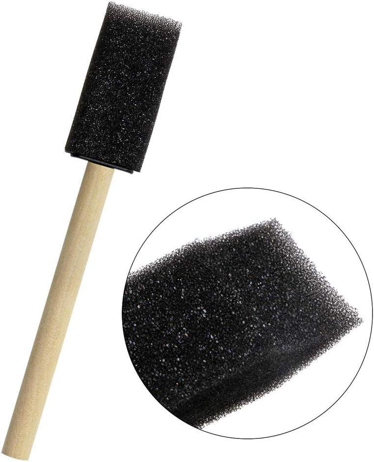 60-Pack of Foam Paint Brushes with Wooden Handle, 2 Inch Sponge Brush for  Painting, Acrylics, Stains, Classroom Arts and Crafts, DIY Projects,  Varnishes (Black)